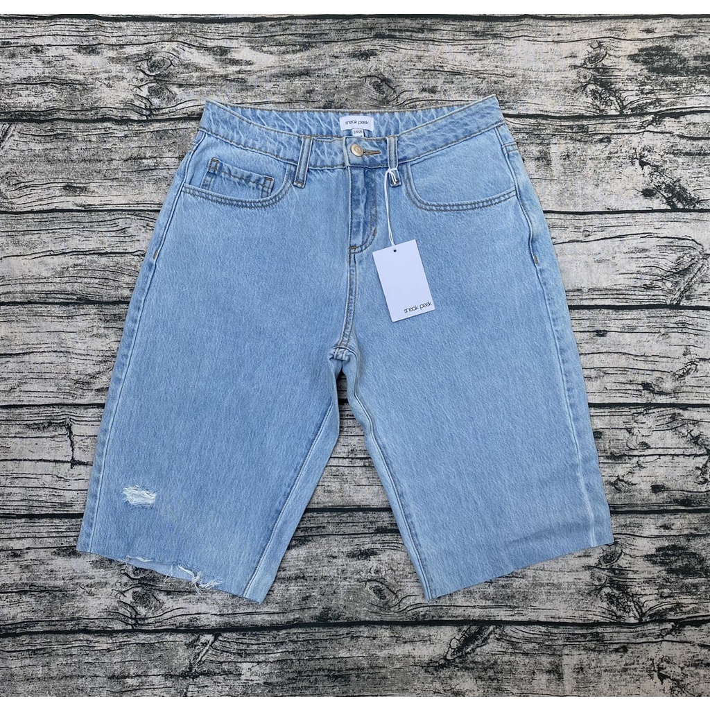 Quần short jeans dáng boyfriend Spek xuất khẩu