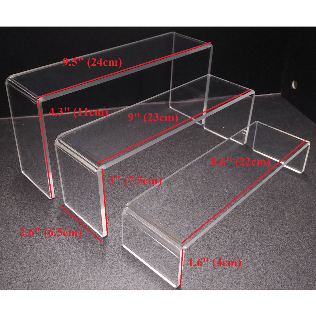 ❤ Bộ 3 kệ chữ U trưng bày mica trong