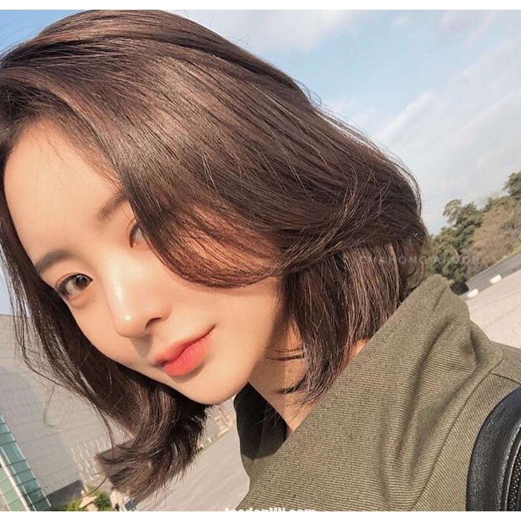 Thuốc Nhuộm Tóc Màu Nâu Trà Sữa Deep Brown Gray Hair Dye Cream 7/71