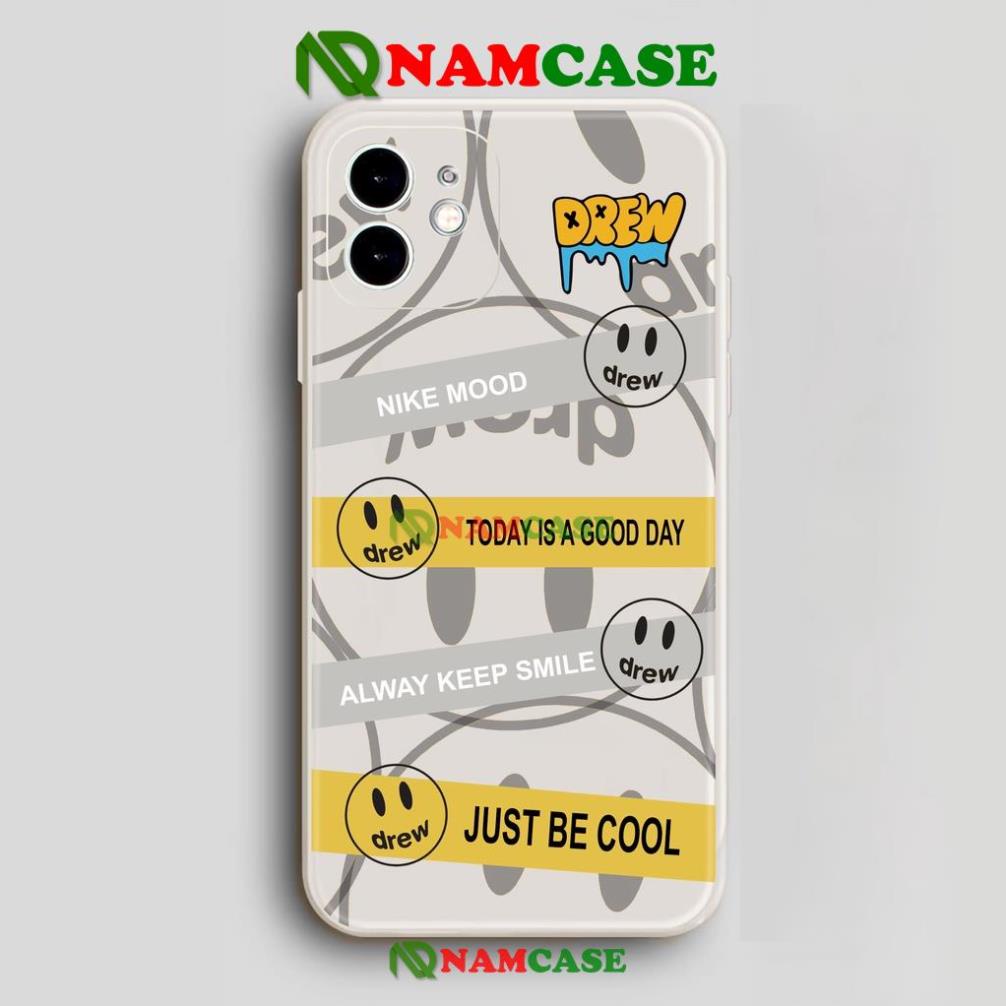 Ốp lưng iPhone Drew cạnh viền vuông silicon mềm dẻo cho iphone 6/6s/7/8/X/XS/XR/11/12/13 Pro Plus Max cute dễ thương đẹp