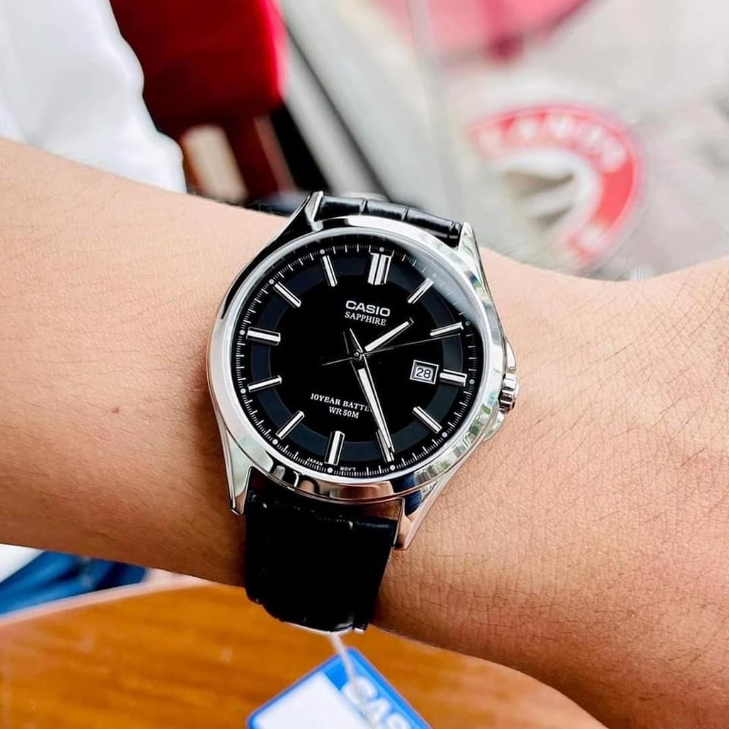 Đồng hồ Nam dây da Casio MTS-100L-1A chính hãng bảo hành 1 năm Pin trọn đời