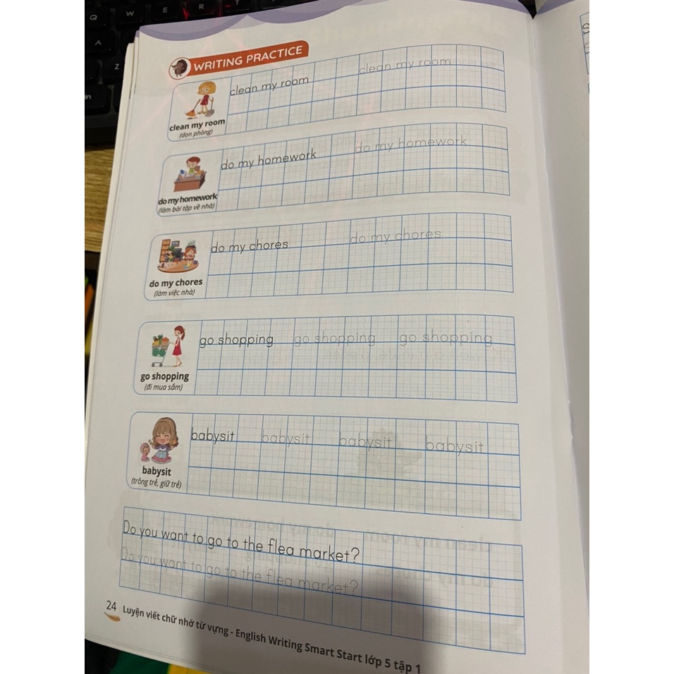Sách - Luyện viết chữ nhớ từ vựng : Smart Start grade 5 tập 1 ( Megabooks )