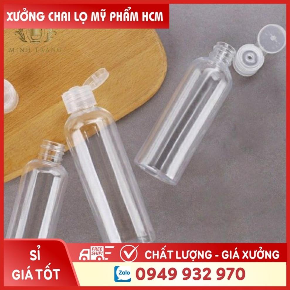 Chai Nhựa Nắp Bật 20ML/30ML/50ML/100ML/250ML Đựng Gel Rửa Tay - Chai Nhựa Pet - Chai Chiết Mỹ Phẩm - Dụng Cụ Làm Đẹp