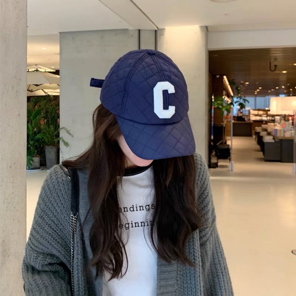 Nón kết MG STUDIO họa tiết thêu chữ C hỗ trợ giữ ấm áp có 4 màu sắc tuỳ chọn