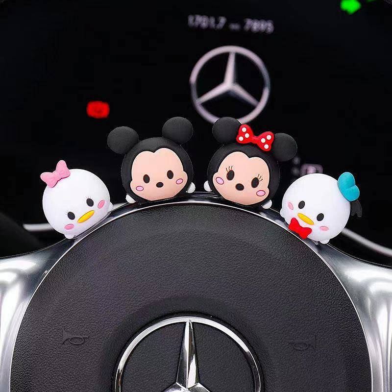 Phụ kiện hình các nhân vật Mickey kiểu dáng dễ thương trang trí nội thất xe hơi cho nữ