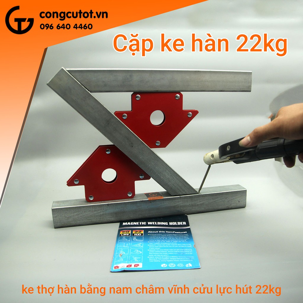 Cặp ke góc nam châm 50lbs hút 22kg
