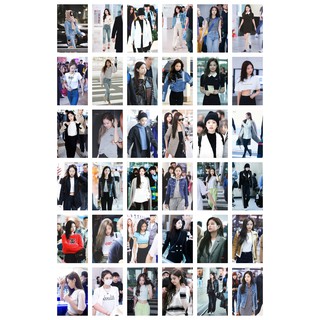 Lomo card 36 ảnh thành viên BLACKPINK Jennie phong cách thời trang sân bay