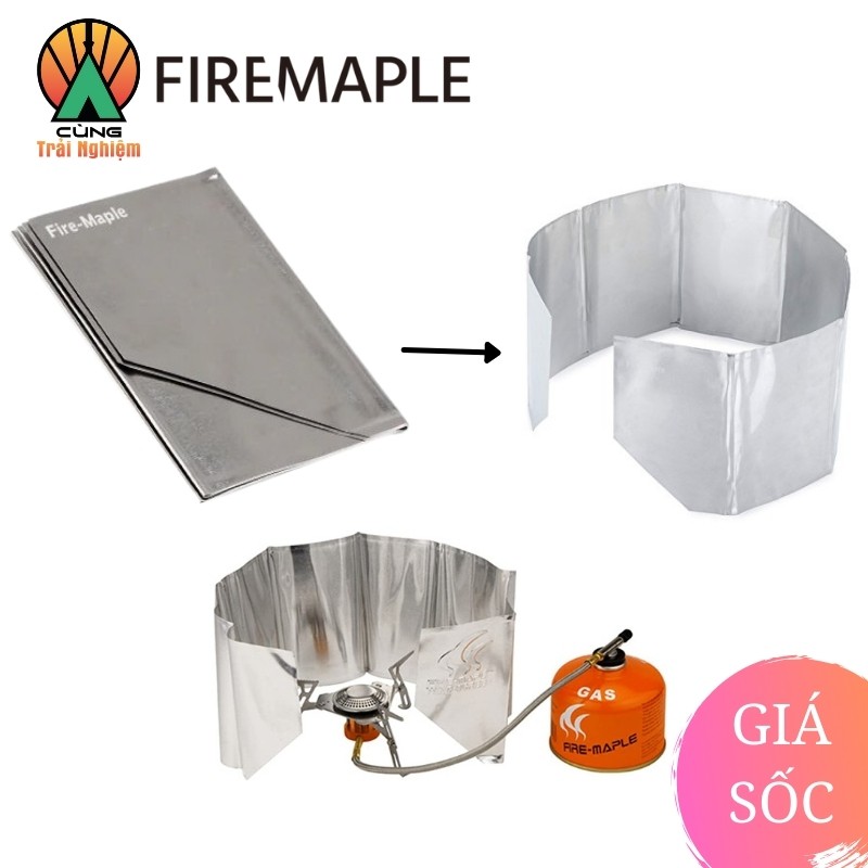 [CHÍNH HÃNG] Tấm Chắn Gió Nhôm Fire Maple FMW-502 Gọn Nhẹ Chuyên Dụng Cho Du Lịch, Dã Ngoại Cắm Trại