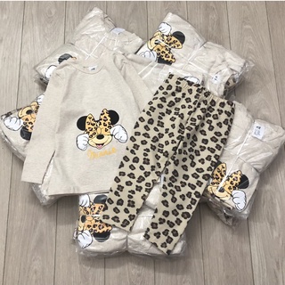 Bộ dài tay cho bé gái - Set áo váy kèm quần legging Minnie Hm chất cotton cho bé gái size 1-6t