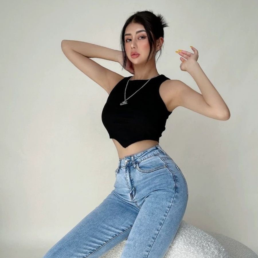 Áo croptop ba lỗ body ESHOP chất thun tăm gân đẹp,áo balo croptop nữ basic kiểu ôm bigsize mùa hè tập gym thể thao AT01