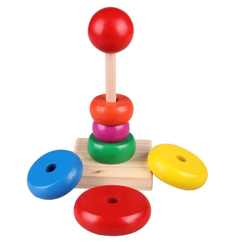 Combo Đồ Chơi Gỗ Montessori,Sâu Uốn Dẻo,Tháp Xếp Chồng,Đàn 8 Quãng Cho Trẻ Mầm Non