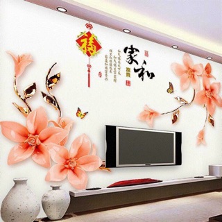 DECAL DÁN TƯỜNG LY CAM 3D