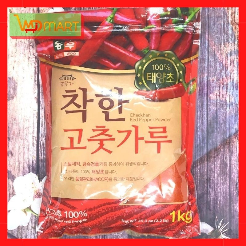 BỘT ỚT NONGWOO CHACKHAN HÀN QUỐC GÓI 1KG