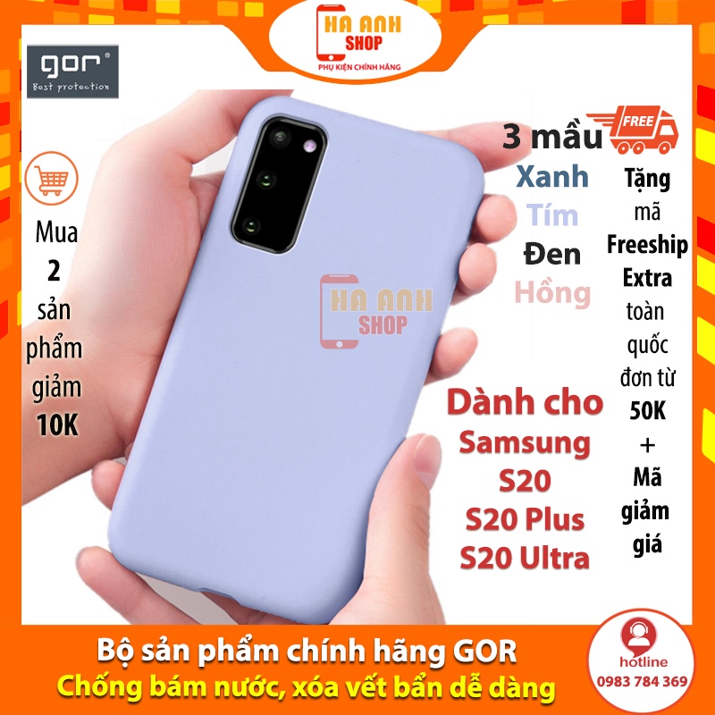 Ốp Samsung S20 / S20 Plus / S20 Ultra hãng Gor cao cấp chống bám nước,chống sốc,siêu nhẹ,siêu bền