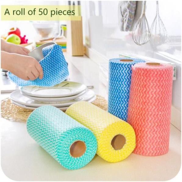 [XẢ KHO+FREE SHIP] Cuộn khăn giấy lau bếp đa năng 50 tờ Chiều rộng: 20 cm