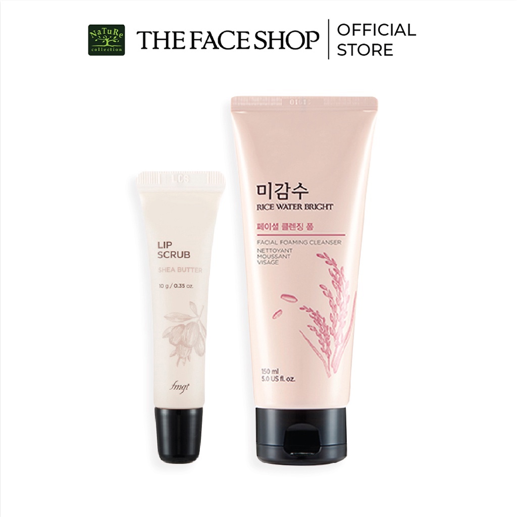 [Mã COSTFS205 -8% đơn 250K] Combo Kem Tẩy Tế Bào Chết Môi Thefaceshop 10G+Sữa Rửa Mặt Sáng Da Thefaceshop 150G