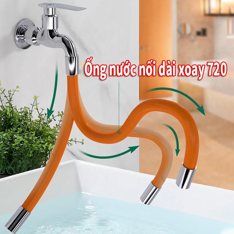Ống nước nối dài xoay 720 độ tạo bọt chống bắn tiết kiệm nước