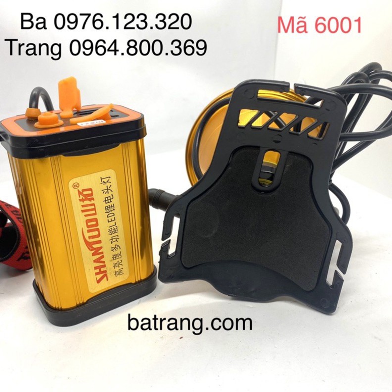Đèn pin siêu sáng đội đầu pin rời 200W 16h sáng 6001