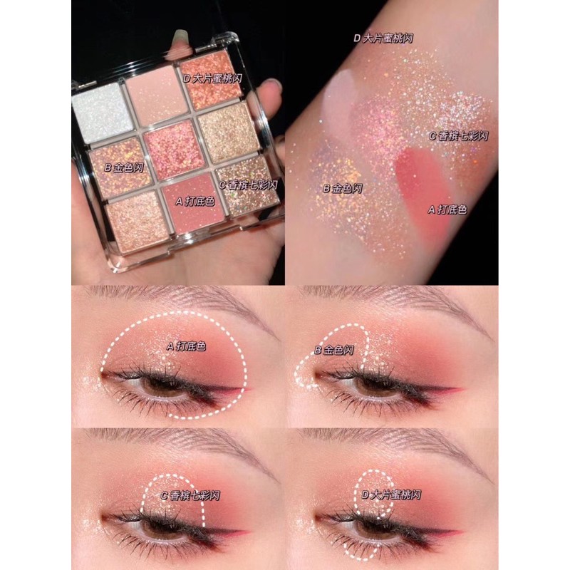 Phấn Mắt Nhũ Trang Điểm Ngọt Ngào, Tự Nhiên Shot Again Dupe 3CE 🎁 Makeup Eyeshadow