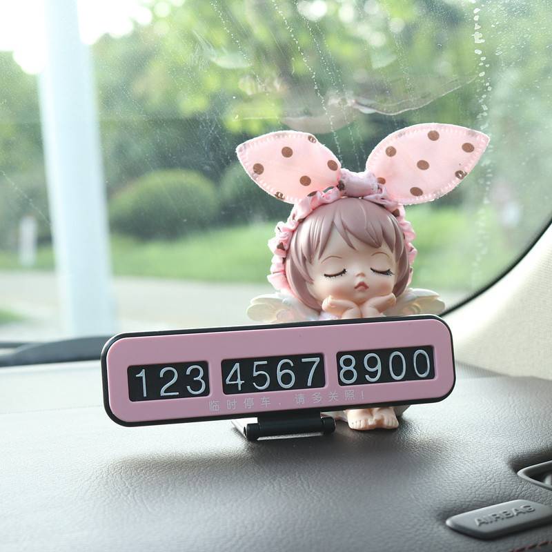 Bảng Số Điện Thoại Đăt Taplo Ô Tô Hình Thiên Thần Annie Dễ Thương
