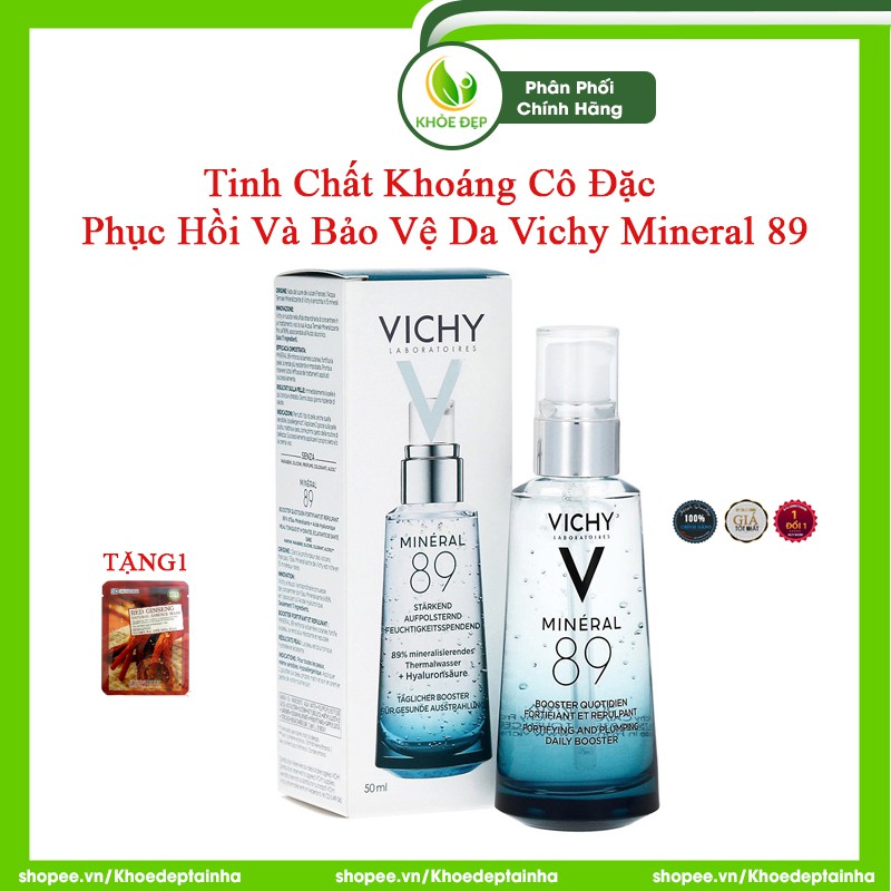[ CHÍNH HÃNG ] Tinh Chất Khoáng Cô Đặc Phục Hồi Và Bảo Vệ Da Vichy Mineral 89 - 50ml