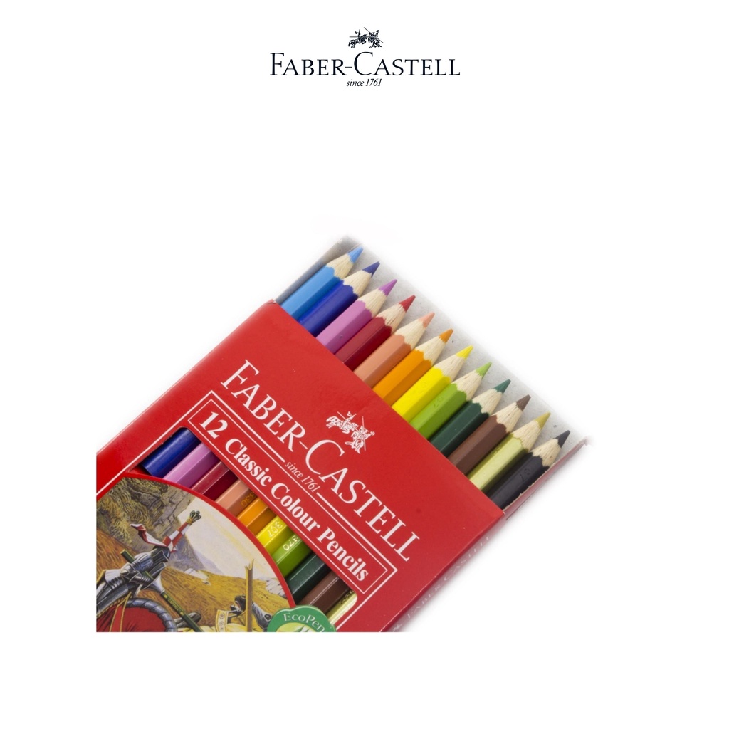 Chì Màu Classic KNIGHT Faber-Castell - 12 Màu Ngắn