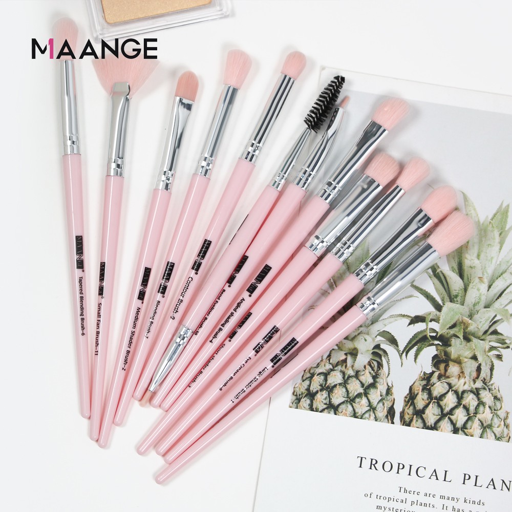 Set 12 Cọ Trang Điểm Mắt MAANGE Chuyên Nghiệp