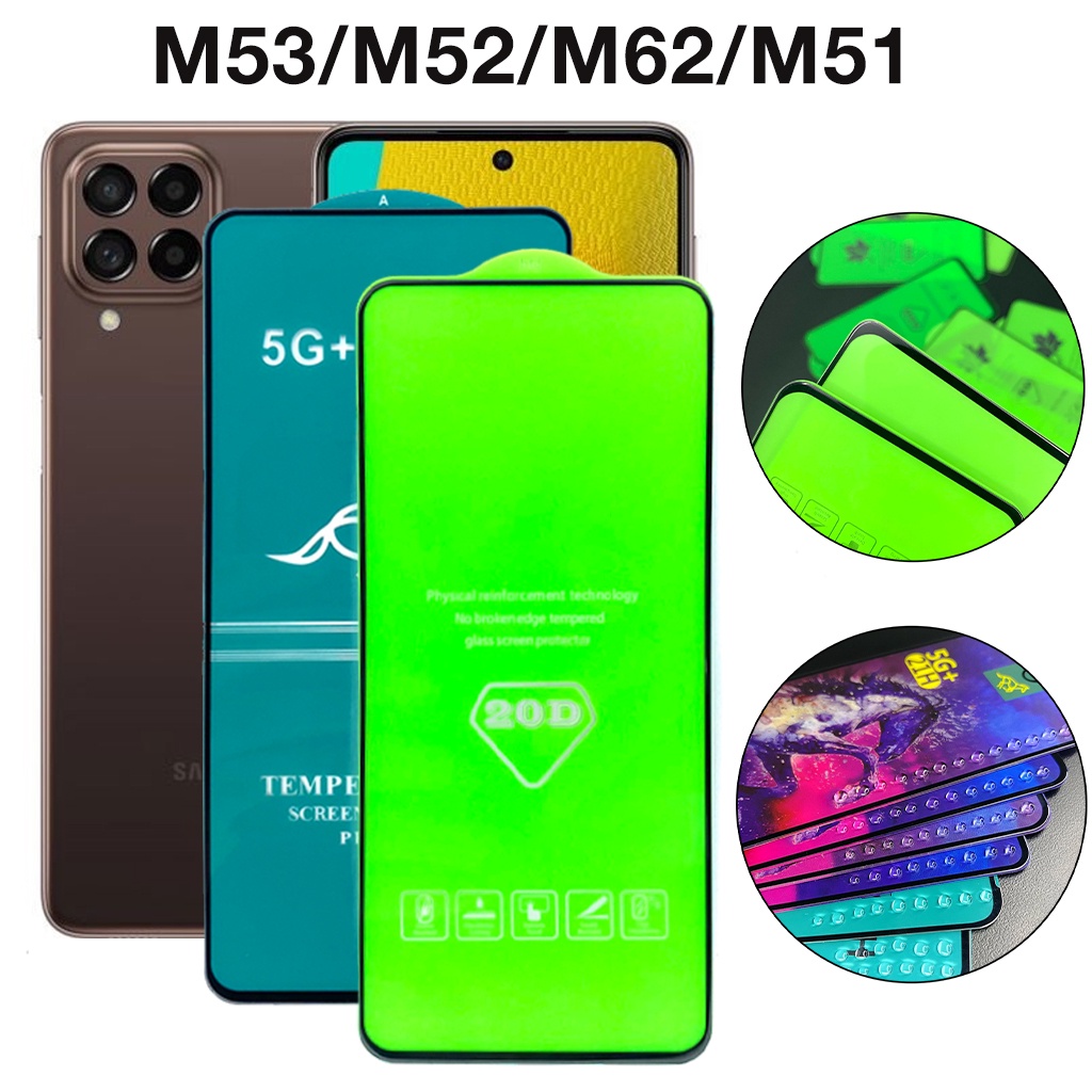 Kính Cường Lực Samsung M53 M52 M62 M51 full màn trong suốt chống trầy xước cảm ứng mượt mà tặng kèm khăn lau màn hình