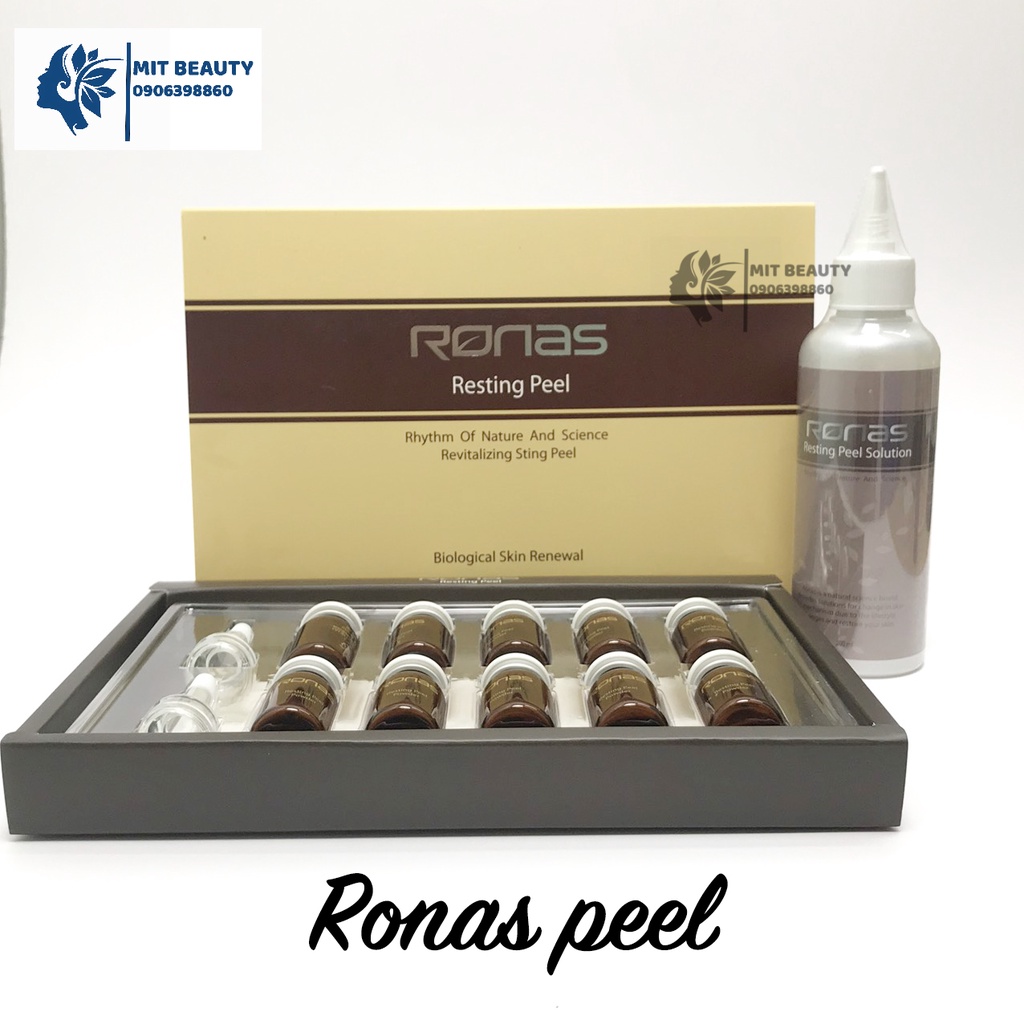 Cặp chiết Peel da Ronas -Thay da sinh học - Resting Solution vi kim tảo biển  Hàn Quốc - Peel da tại nhà