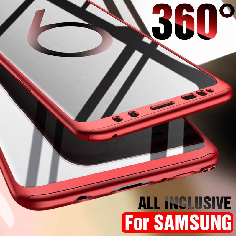 Ready Stock Samsung Galaxy S5 S6 S7 Edge S8 Plus Casing 360° Full Protection Case Matte Hard PC Back Cover