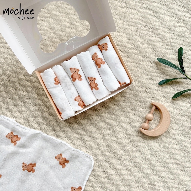 SET 6 KHĂN SỮA SỢI TRE MOCHEE