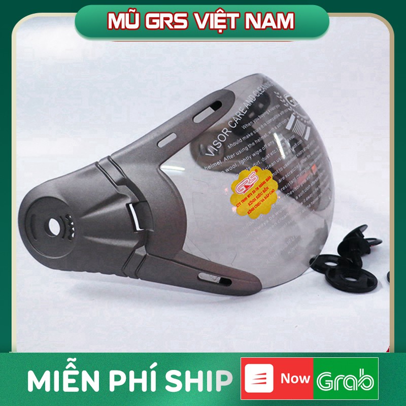 Mũ GRS A966K (Đen nhám) - Mũ bảo hiểm 2 kính GRS chính hãng - Mũ 2 lớp kính cho người lớn