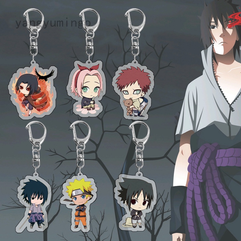 Móc khóa nhựa acrylic họa tiết hoạt hình naruto dễ thương