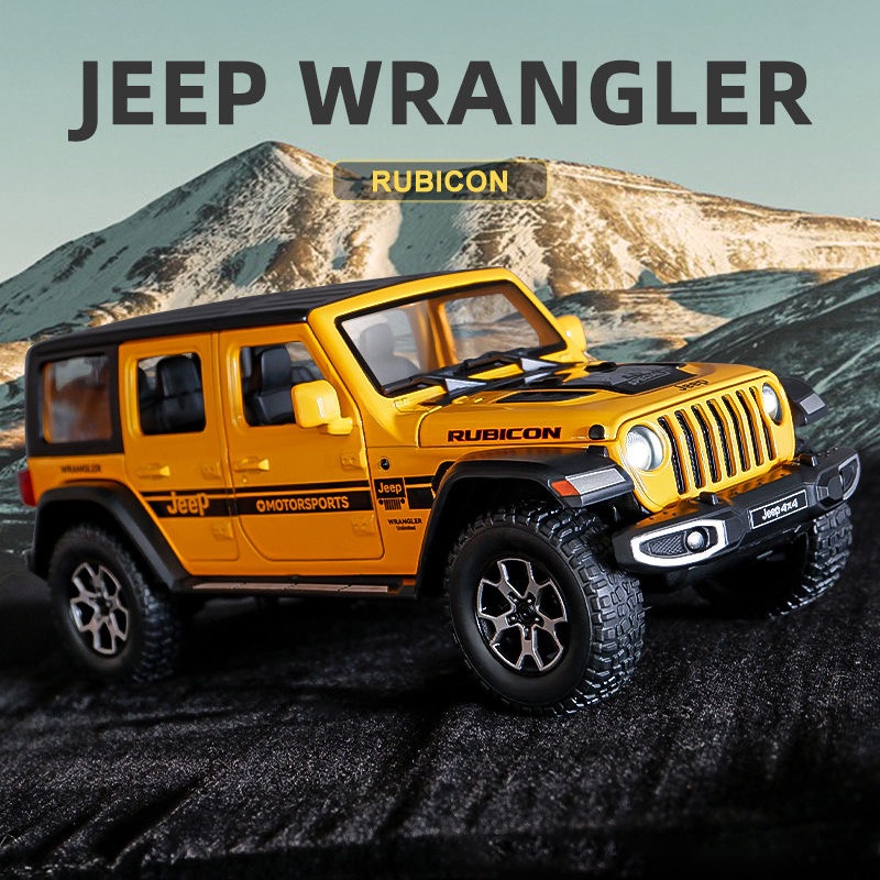 Mô Hình Xe Jeep Wrangler Bằng Hợp Kim Tỉ Lệ 1: 22 Có Đèn Và Nhạc