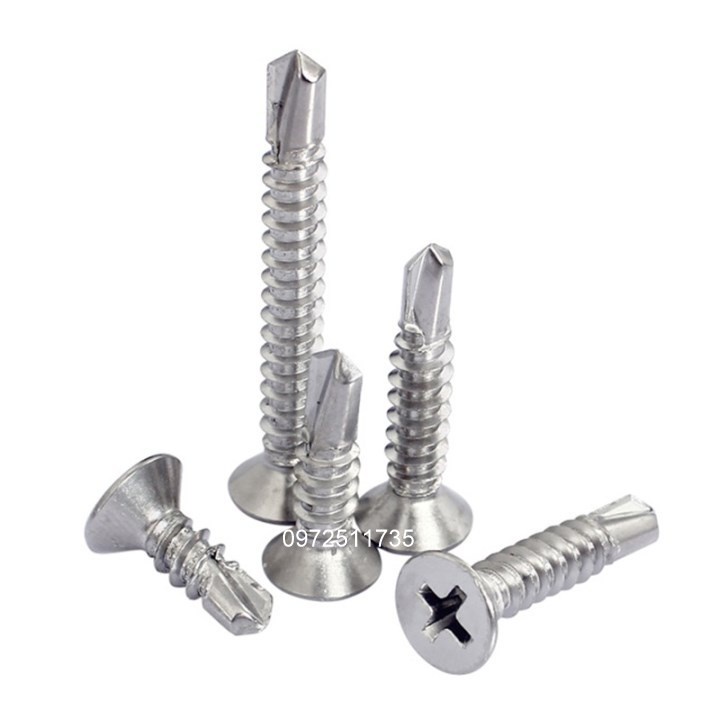 Vít tự khoan đầu bằng INOX M4 túi 100 con
