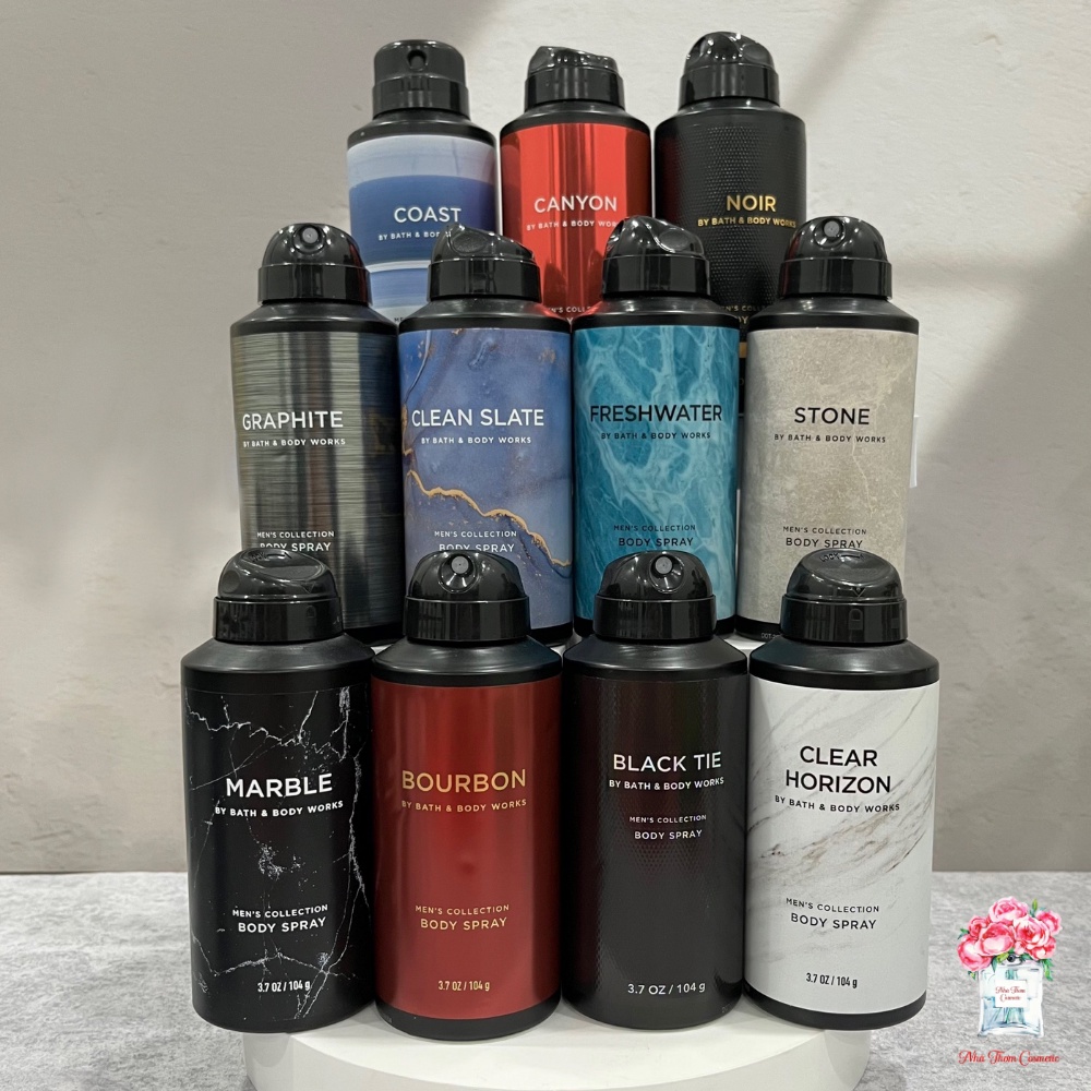 Xịt Thơm Toàn Thân Body Mist Bath & Body Bourbon Dành Cho Nam Giới Hương Thơm Quyến Rũ, Cuốn Hút