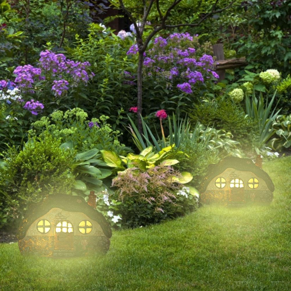 LED Solar Fairy House Light Anti-corrosion Solar Powered Pathway Lights Decorative Outdoor Lawn Yard Lamp For Garden Patio