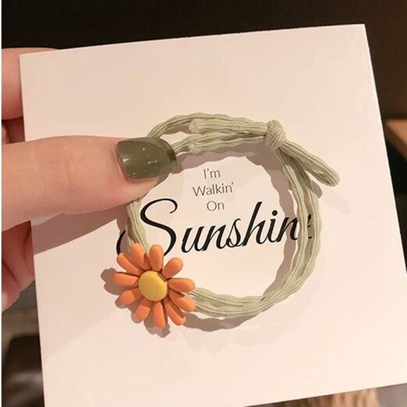 Dây buộc tóc nhiều màu cho nữ siêu hot hình hoa cúc đồng tiền