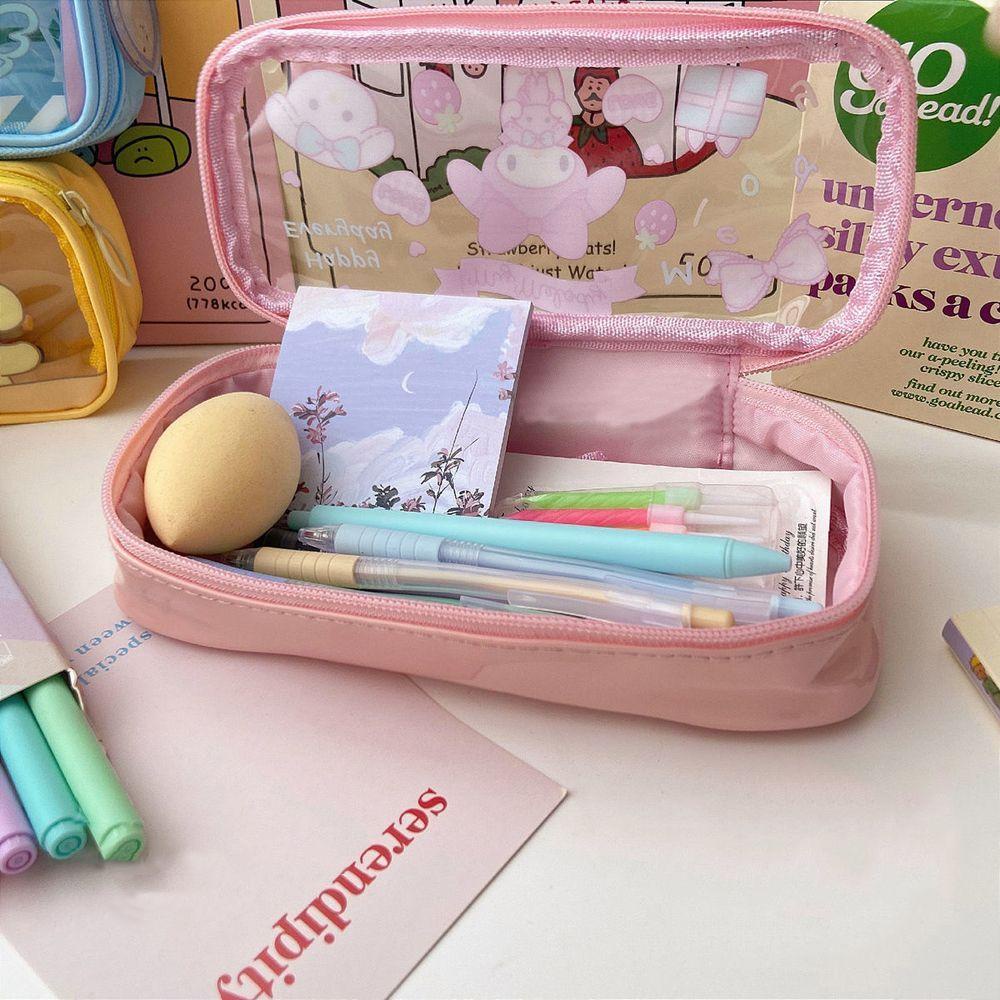 Túi Đựng Bút Chì / Mỹ Phẩm Sức Chứa Lớn Đa Năng In Họa Tiết Hoạt Hình Cinnamoroll Cinnamoroll Dễ Thương
