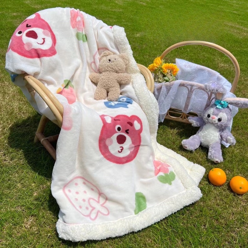 Chăn Lông Cừu IGUN BEDDING Hoạ Tiết Xinh Xắn Dễ Thương Ấm Áp