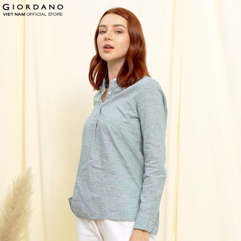 Áo Sơ Mi Linen Dài Tay Nữ Giordano 05341203