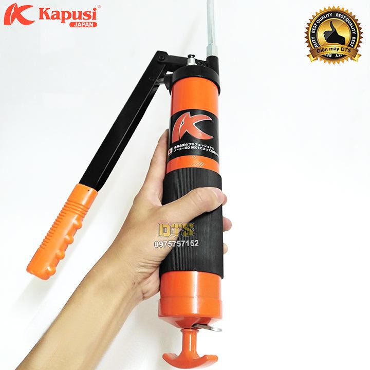 Bơm mỡ Nhật 600cc Kapusi JAPAN, không e mỡ khi bơm, ép mỡ ra nhanh và nhiều hơn
