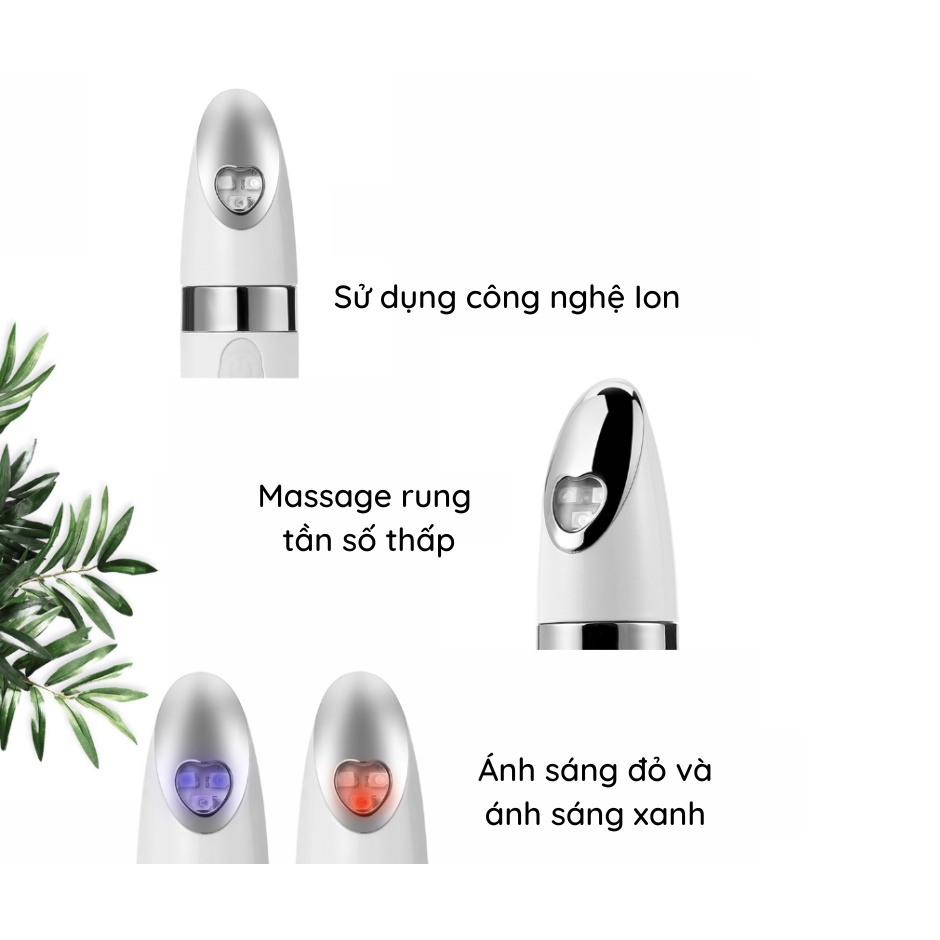 Máy massage mắt và mặt cầm tay ánh sáng và ion đẩy dưỡng chất Lifetrons EM400 dưỡng trắng giảm mụn chống lão hoá