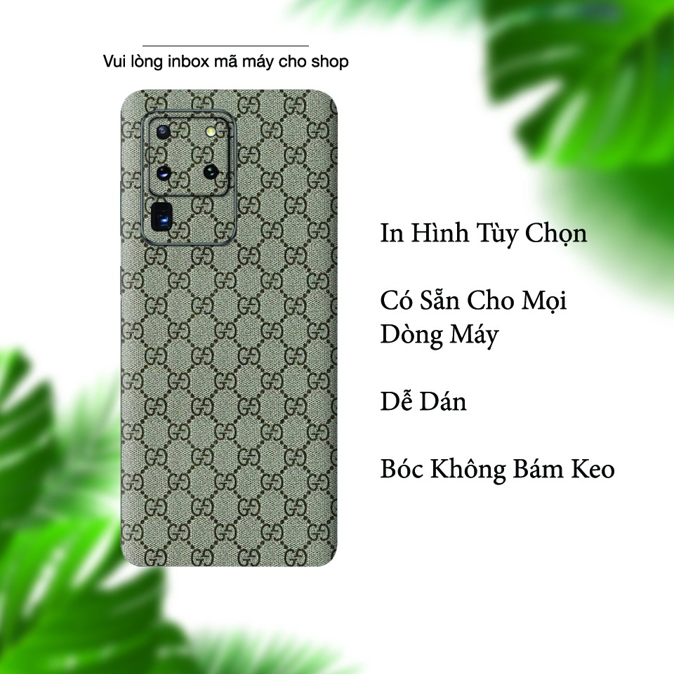 Miếng Dán Skin Điện Thoại In Hình GG Cho Iphone 7/ 8/ X/ XS/ 11/ 11 Pro Max Và Các Dòng Máy Android
