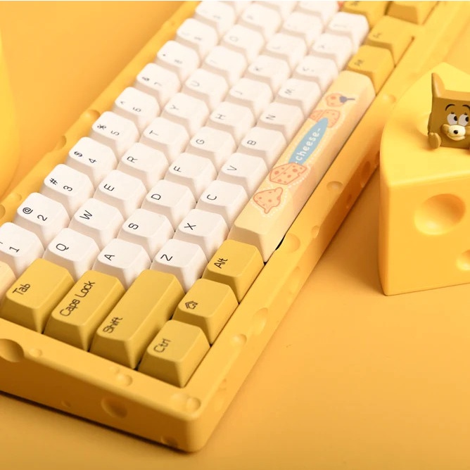 Bàn phím cơ chơi game có dây Type-C AJAZZ AC067 Cheese 65% vỏ nhôm CNC mạch xuôi - Bảo hành 12 tháng