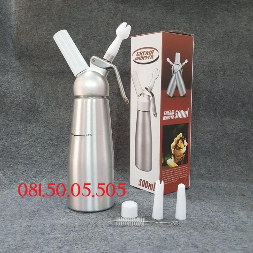 Bình xịt kem tươi 500ml cho đồ uống đá xay