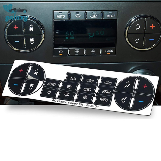 2 miếng dán nút điều khiển AC Dash cho xe hơi