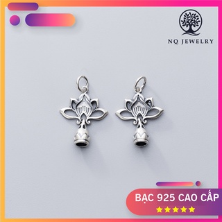 Charm bạc hình ngọn lửa treo
