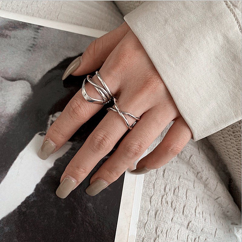 Nhẫn Hình Chữ X Nhiều Lớp B797