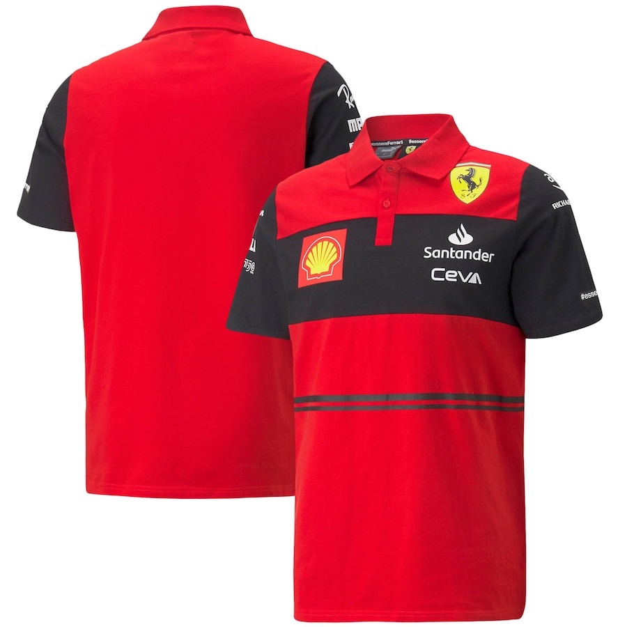 Áo polo In Hình Đội Ferrari 2022 2023 Thời Trang